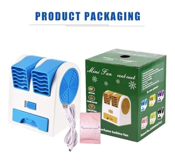 Generic® Mini Cooler AC USB and Battery Operated Air Mini Water Air Cooler Cooling Fan Duel Blower with Ice Chambe Perfect for Temple,Home,Kitchen USE, Study Many (MULTI COLOR) TAR1 - Image 4