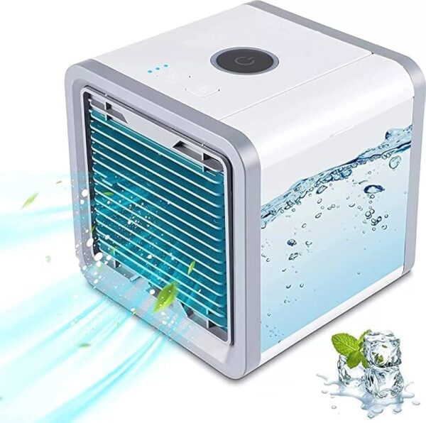 CASE PLUS Mini Arctic Air Cooler (New 2023 Edition) Portable 3-In-1 Mini Cooler || Air Cooler For Personal Space-New, White