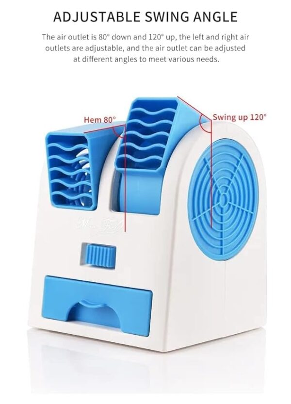 Generic® Mini Cooler AC USB and Battery Operated Air Mini Water Air Cooler Cooling Fan Duel Blower with Ice Chambe Perfect for Temple,Home,Kitchen USE, Study Many (MULTI COLOR) TAR1 - Image 3