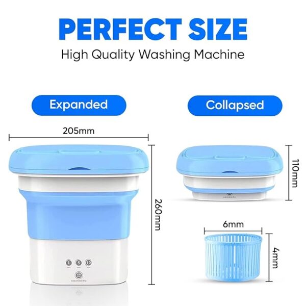 VTWILLA Washing-Machine-Portable-Mini-Foldable-Washer-and-Spin-Dryer-Small-Foldable-Bucket-Washer-for-Camping-RV-Travel-Small-Spaces-Lightweight-and-Easy-to-Carry - Image 9