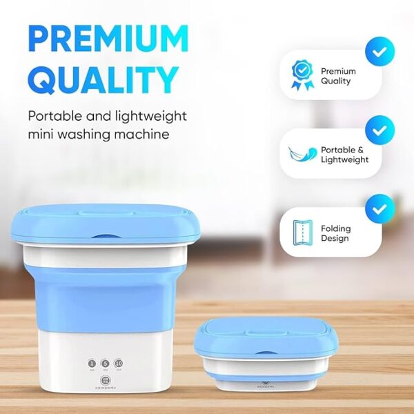 VTWILLA Washing-Machine-Portable-Mini-Foldable-Washer-and-Spin-Dryer-Small-Foldable-Bucket-Washer-for-Camping-RV-Travel-Small-Spaces-Lightweight-and-Easy-to-Carry - Image 7