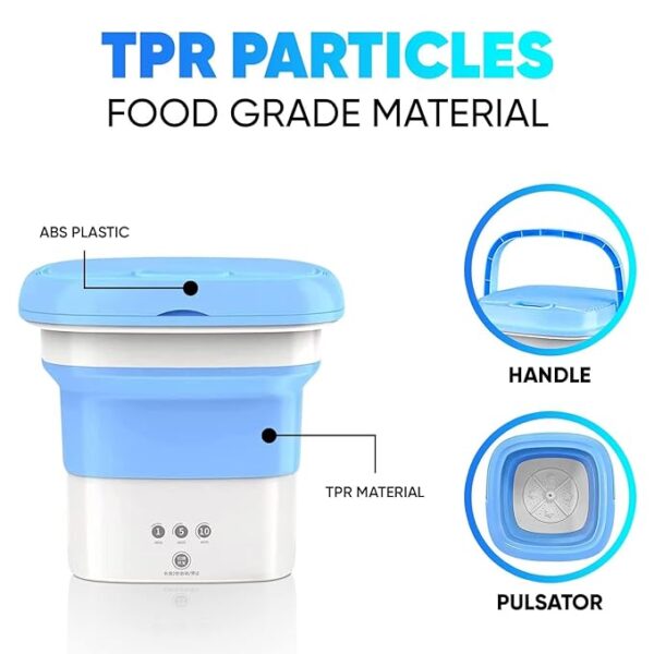 VTWILLA Washing-Machine-Portable-Mini-Foldable-Washer-and-Spin-Dryer-Small-Foldable-Bucket-Washer-for-Camping-RV-Travel-Small-Spaces-Lightweight-and-Easy-to-Carry - Image 6