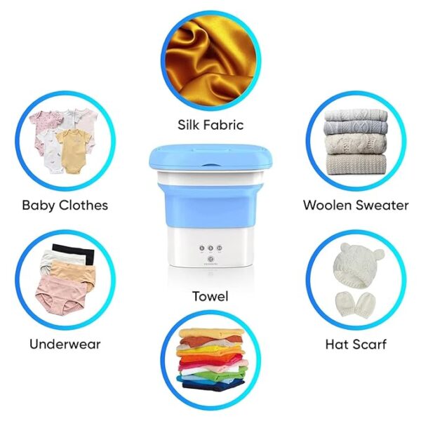 VTWILLA Washing-Machine-Portable-Mini-Foldable-Washer-and-Spin-Dryer-Small-Foldable-Bucket-Washer-for-Camping-RV-Travel-Small-Spaces-Lightweight-and-Easy-to-Carry - Image 5