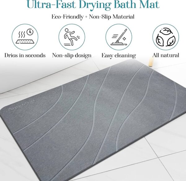 Super Absorbant Floor Mat - 2Piece || Best Quality 🌟|| Floor Mat For Quick Dry Rubber Backed Anti-Slip Rectangular Shape Floor Mat Non Slip Mat For Home Kitchen - Image 4
