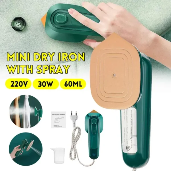 BEEBIRD Travel Mini Electric Garment Iron - Small, Quick Heating, 2 in 1 Wet (Steam) / Dry Ironing for Home and Travelling - Image 4