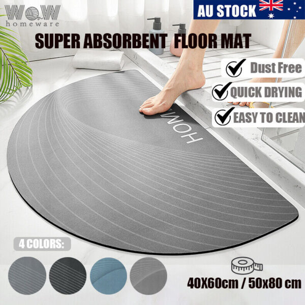 Super Absorbant Floor Mat - 2Piece || Best Quality 🌟|| Floor Mat For Quick Dry Rubber Backed Anti-Slip Rectangular Shape Floor Mat Non Slip Mat For Home Kitchen - Image 5